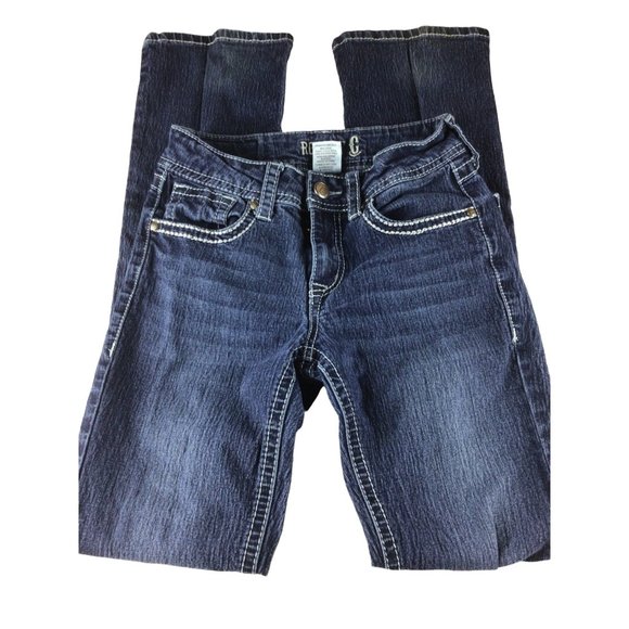 Rockin C Designer Jeans * Embroidered pockets * Size 26 * Blue Denim - Picture 1 of 7